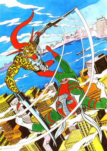 「テレビマガジン」用『仮面ライダーV3』トビラ。クリックすると拡大画像が出ます。